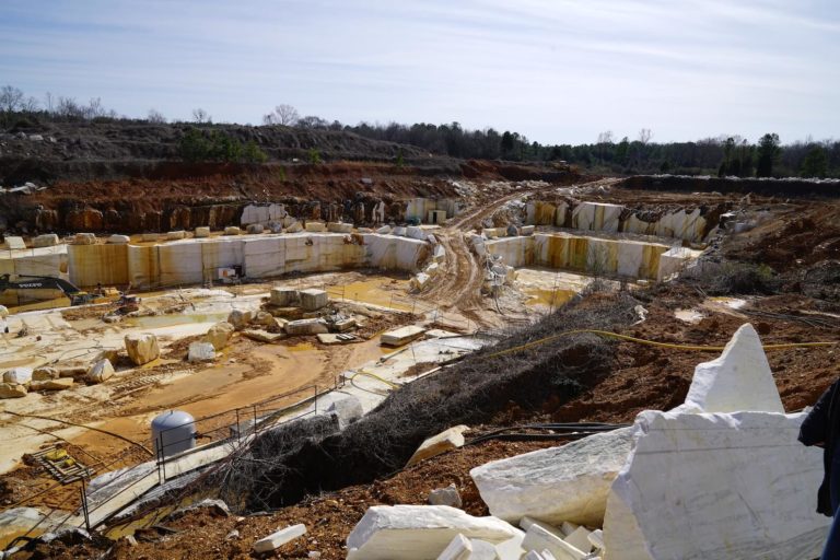 Alabama White marble at Sylacauga Marble Quarry